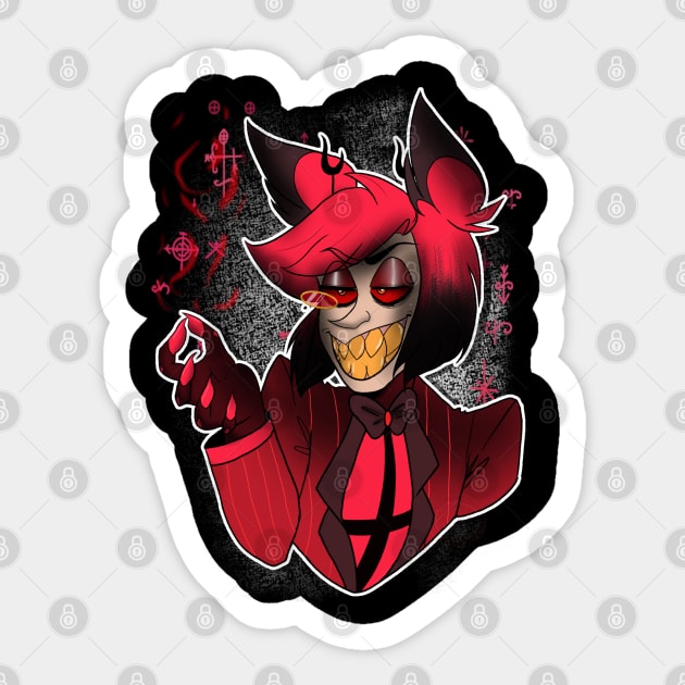 Alastor Sticker by Thecutiephilly